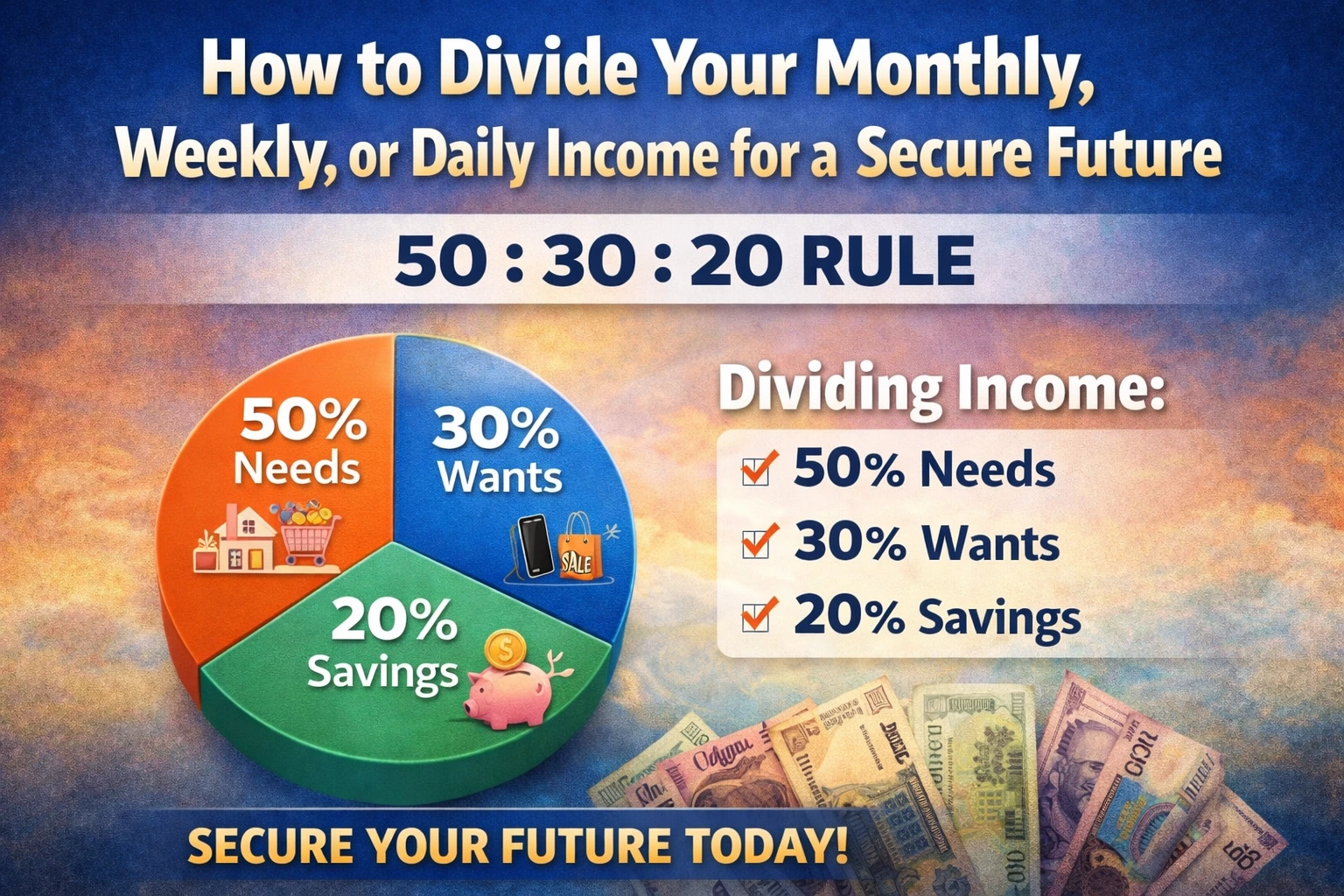How to Divide Your Monthly, Weekly, or Daily Income for a Secure Future